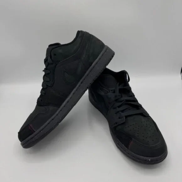 Nike Air Jordan 1 Low SE Crafted Mens 8.5 EUC Dark Smoke Grey Varsity Red no box - Picture 4 of 12